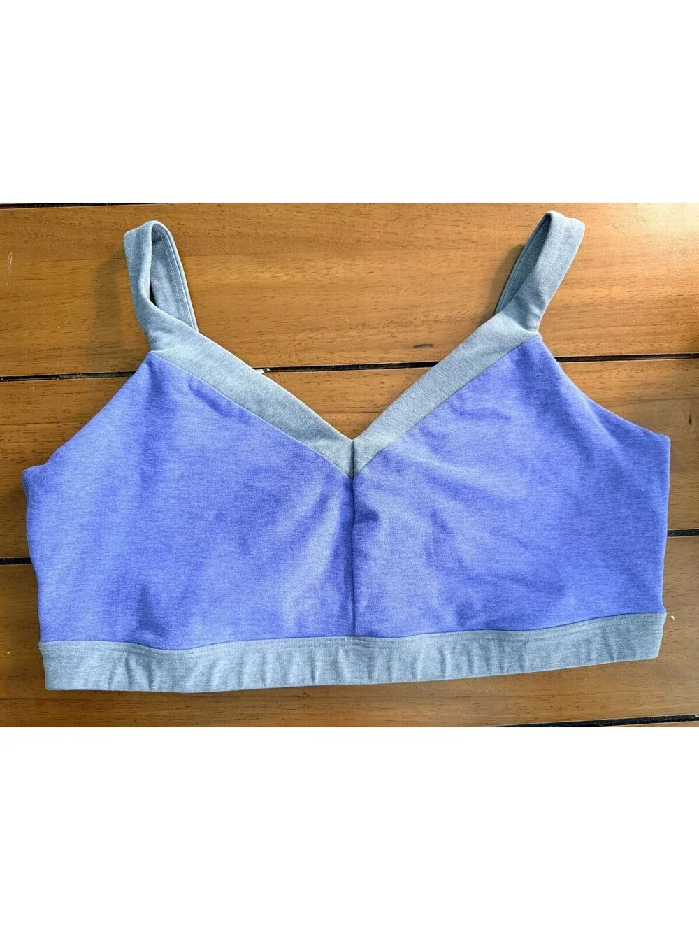 Beyond Yoga Spacedye Top Line Sports Bra Indigo Heather/Cloud Gray Heather / XL